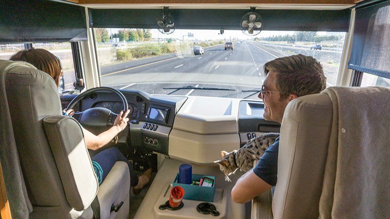 RV windshield and road visibility